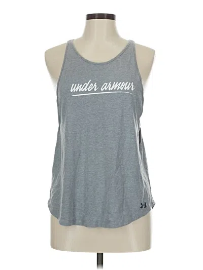 Pre-owned Under Armour Tank Top Gray Halter Neckline Tops