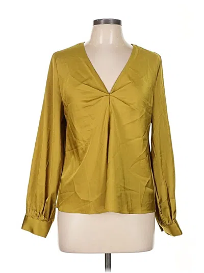 Pre-owned Banana Republic Factory Store Long Sleeve Blouse In Gold