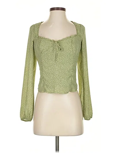 Pre-owned Abercrombie & Fitch 3/4 Sleeve Blouse In Green