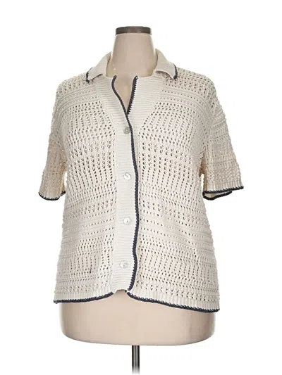 Pre-owned Zara Cardigan Sweater In White