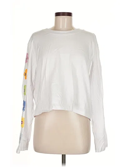 Pre-owned Chaser Long Sleeve T-shirt In White