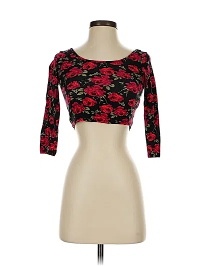 Pre-owned Charlotte Russe 3/4 Sleeve T-shirt In Red