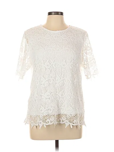 Pre-owned Philosophy Republic Clothing Short Sleeve Blouse In White