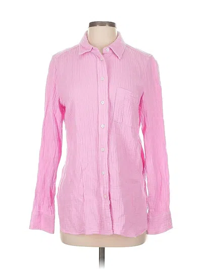 Pre-owned J.crew Factory Store Long Sleeve Button Down Shirt In Pink