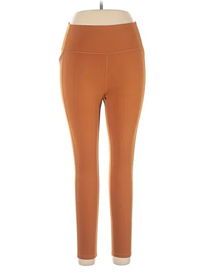 Pre-owned Girlfriend Collective Active Pants In Brown