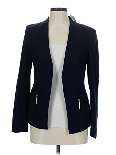Pre-owned Carmen Marc Valvo Blazer Jacket In Blue