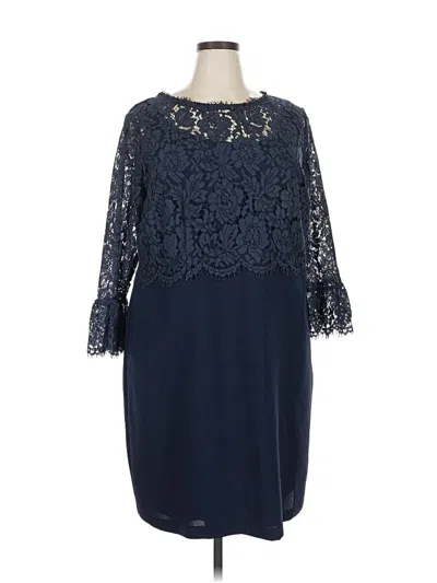 Pre-owned Rsvp By Talbots Cocktail Dress In Blue