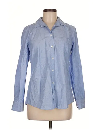 Pre-owned J.crew Factory Store Long Sleeve Button Down Shirt In Blue