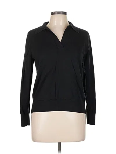 Pre-owned J.crew Factory Store Long Sleeve Top Black V-neck Tops