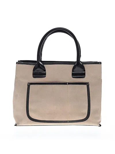 Pre-owned Saks Fifth Avenue Satchel In White