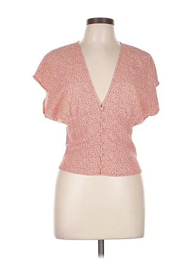 Pre-owned Abercrombie & Fitch Short Sleeve Blouse In Pink