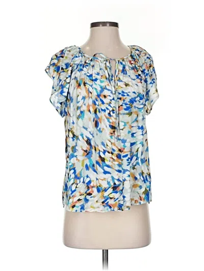 Pre-owned Liverpool Los Angeles Short Sleeve Blouse In Blue