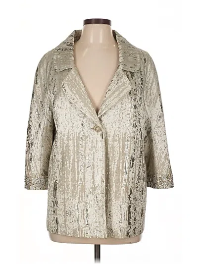 Pre-owned St John Blazer Jacket In Gold