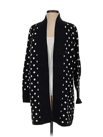 Pre-owned Isaac Mizrahi Live Cardigan Sweater In Black