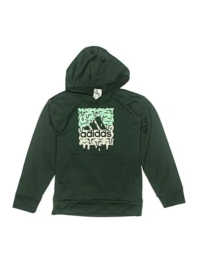 Pre-owned Adidas Originals Kids' Pullover Hoodie In Green