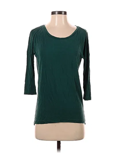 Pre-owned Zara Collection 3/4 Sleeve T-shirt In Green