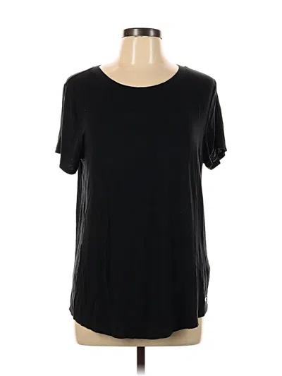 Pre-owned Hollister Short Sleeve T-shirt In Black