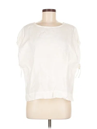 Pre-owned Everlane Short Sleeve Top White Boatneck Tops
