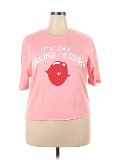 Pre-owned The Rolling Stones Short Sleeve T-shirt In Pink