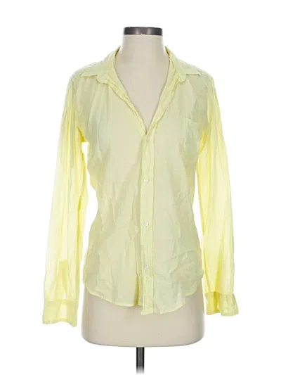 Pre-owned Frank & Eileen Long Sleeve Blouse In Yellow