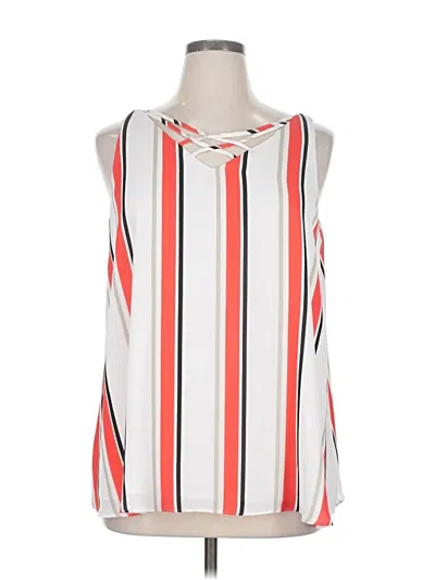 Pre-owned Sami & Jo Sleeveless Blouse In White