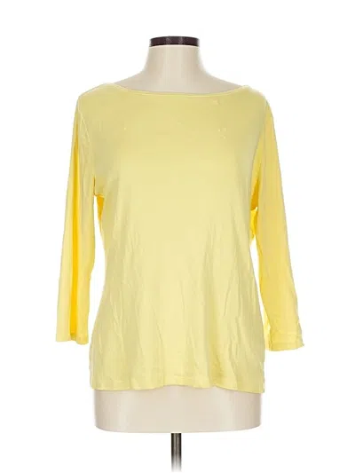 Pre-owned Talbots 3/4 Sleeve T-shirt In Yellow