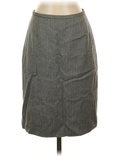 Pre-owned Ann Taylor Formal Skirt In Gray