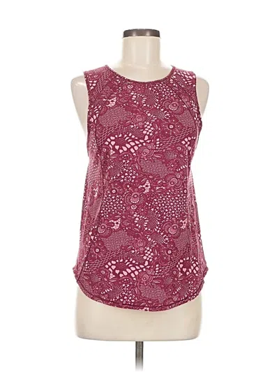 Pre-owned Lululemon Athletica Tank Top Burgundy Halter Neckline Tops