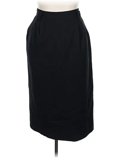 Pre-owned Briggs New York Wool Skirt In Black