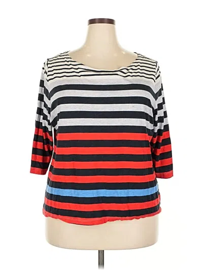 Pre-owned Jcpenney 3/4 Sleeve T-shirt In Red