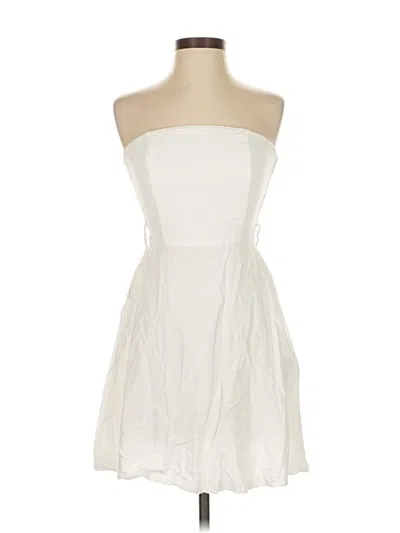 Pre-owned Monteau Cocktail Dress In White