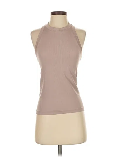Pre-owned Unbranded Tank Top Tan Halter Neckline Tops In Brown
