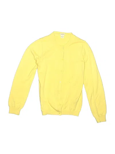 Pre-owned Crewcuts Outlet Kids' Cardigan Sweater In Yellow