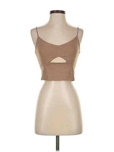 Pre-owned Abercrombie & Fitch Tank Top Brown Strapless Neckline Tops