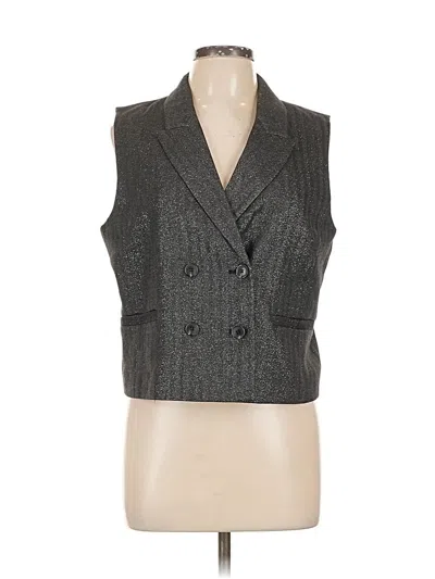 Pre-owned Ann Taylor Loft Vest In Gray