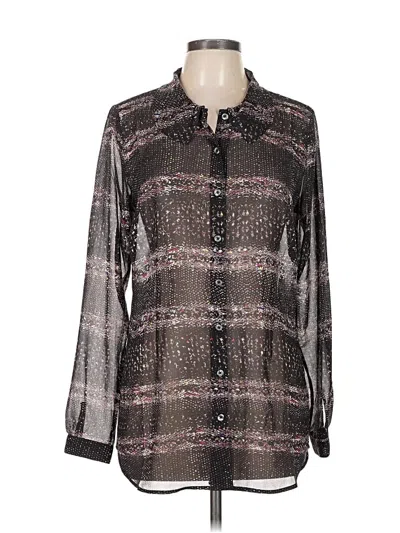 Pre-owned Cabi Long Sleeve Blouse In Gray