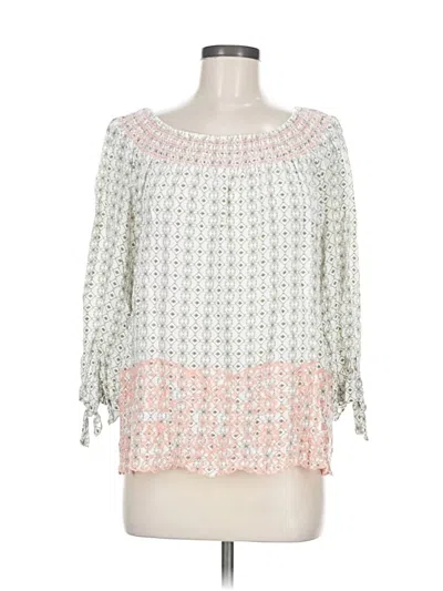 Pre-owned Fever 3/4 Sleeve Blouse In White