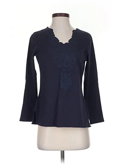 Pre-owned Talbots 3/4 Sleeve T-shirt In Blue