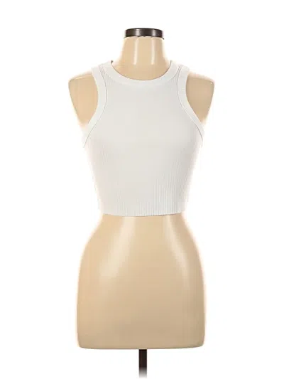 12th Tribe Sleeveless Top Ivory Halter Neckline Tops In White