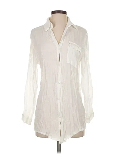 Pre-owned Assorted Brands Long Sleeve Blouse In White