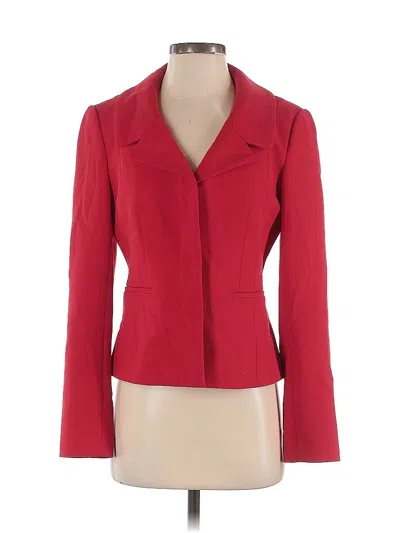 Pre-owned Ann Taylor Blazer Jacket In Red