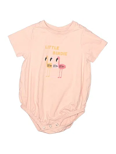 Pre-owned Hanna Andersson Kids' Short Sleeve Onesie In Pink