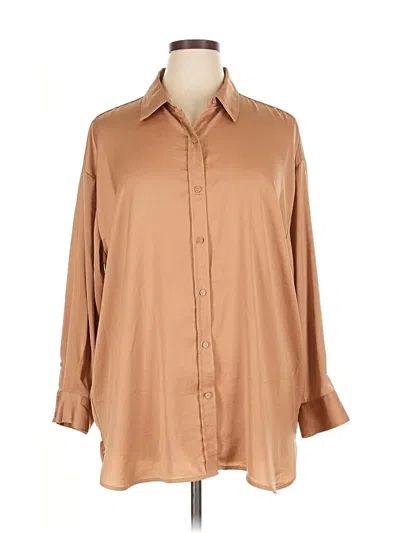 Pre-owned Banana Republic Factory Store 3/4 Sleeve Blouse In Brown