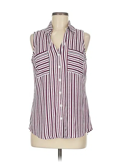Pre-owned Express Sleeveless Blouse In Burgundy
