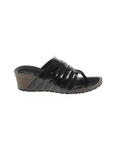 Pre-owned Teva Wedges In Black