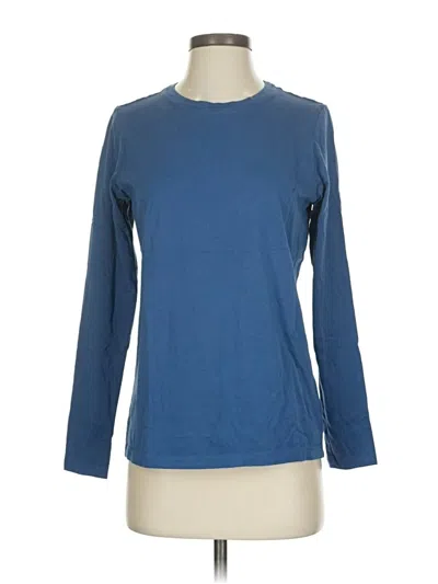 Pre-owned Lands' End 3/4 Sleeve T-shirt In Blue