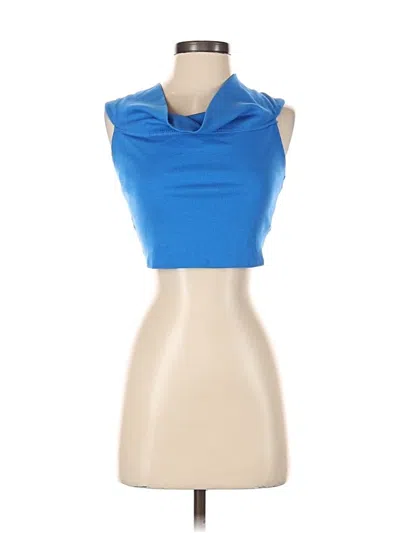 Urban Outfitters Sleeveless Top Blue Cowl Neck Tops In Blue
