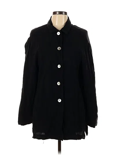 Pre-owned Jones New York 3/4 Sleeve Button Down Shirt In Black