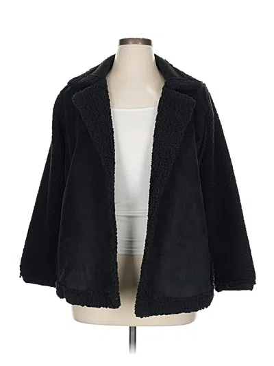 Pre-owned Caslon Faux Fur Jacket In Black