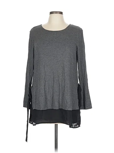 Pre-owned Pebble And Stone 3/4 Sleeve T-shirt In Gray